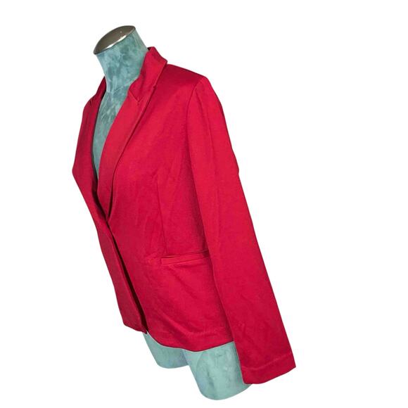 Meg & Margot Women's Peak Lapel One-Button Single-Breasted Blazer Red Size M - Picture 3 of 8